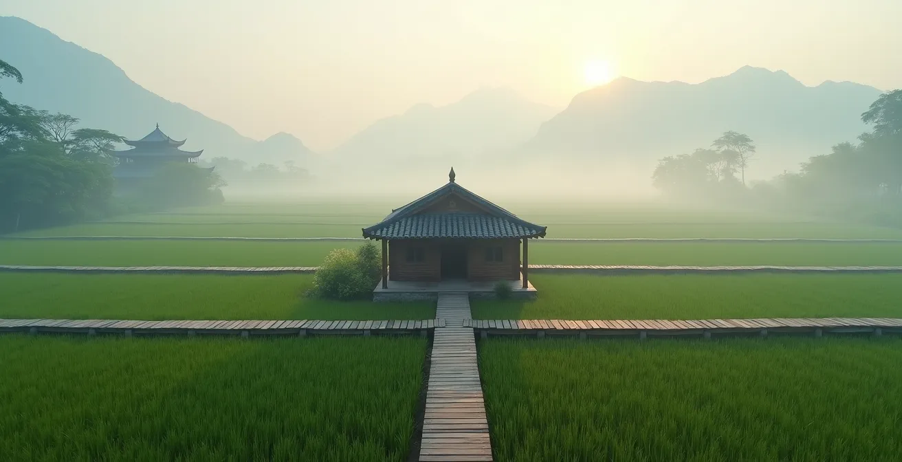 Mappa concettuale del modello hub and spoke per viaggi familiari in Vietnam