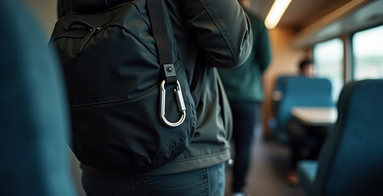 Sistema di protezione bagagli multi-livello su bus notturno